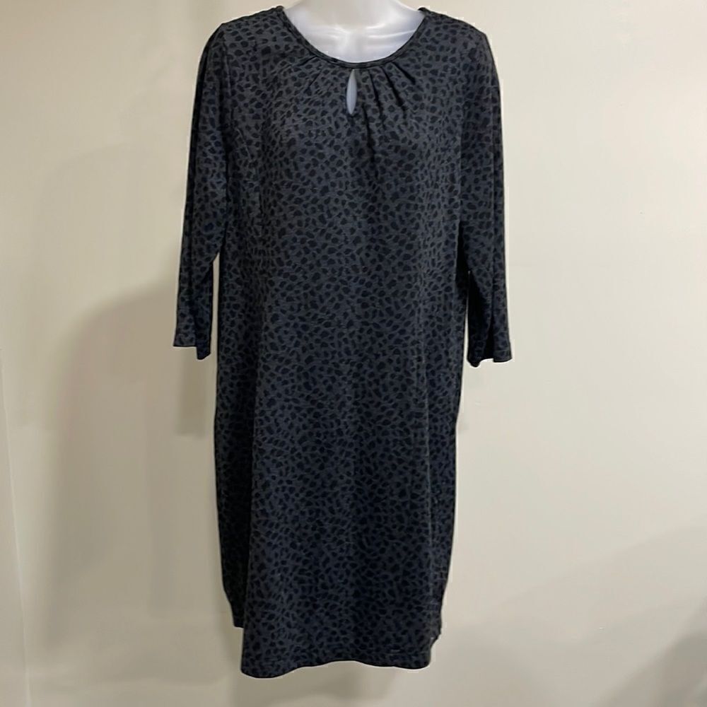 NWOT Joan Rivers Black and Grey Leopard print dress.  Size L large 12/14